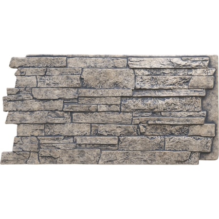 Ekena Millwork Acadia Ledge Stacked Stone, StoneWall Faux Stone Siding Panel PNU24X48ALLG